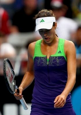 Ana Ivanovic tijdens de Australian Open 2011